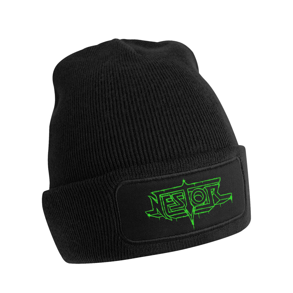 NESTOR - BEANIE, SPRAY LOGO GREEN