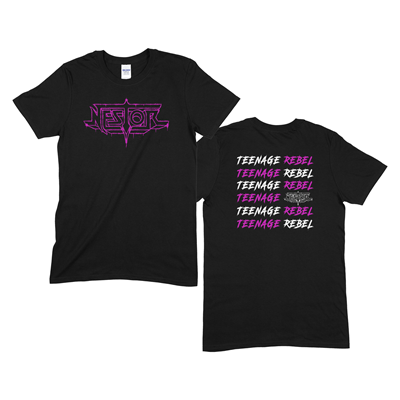 NESTOR - T-SHIRT, SPRAY LOGO (SVART)